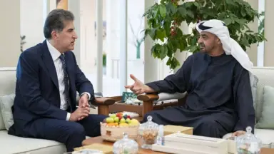 رئيس الدولة يبحث ورئيس كردستان العراق يبحثان التعاون والتطورات الإقليمية